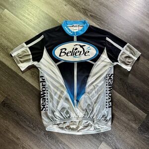 Voler Mens XL Cycling Jersey 21.5" P2P (8/10) Short Sleeve Blue